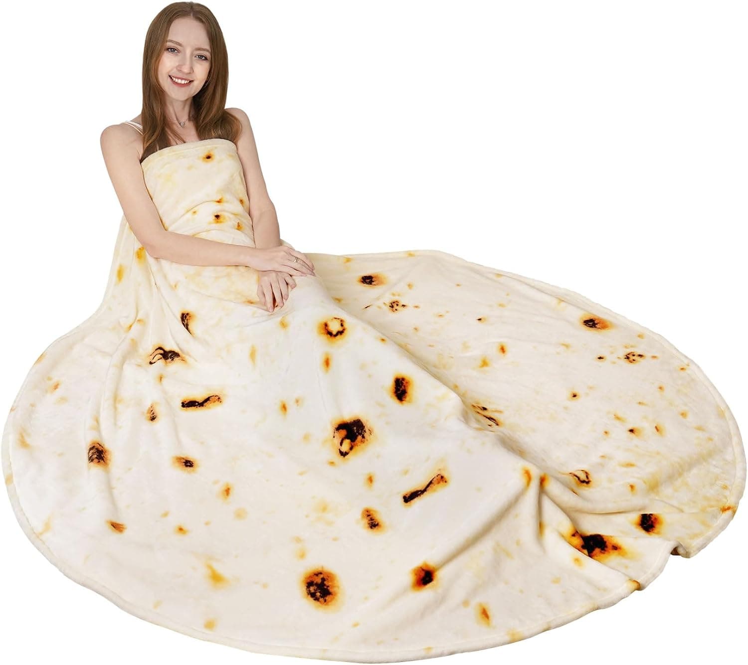 RAINBEAN Burrito Tortilla Pizza Blanket (60 inch)