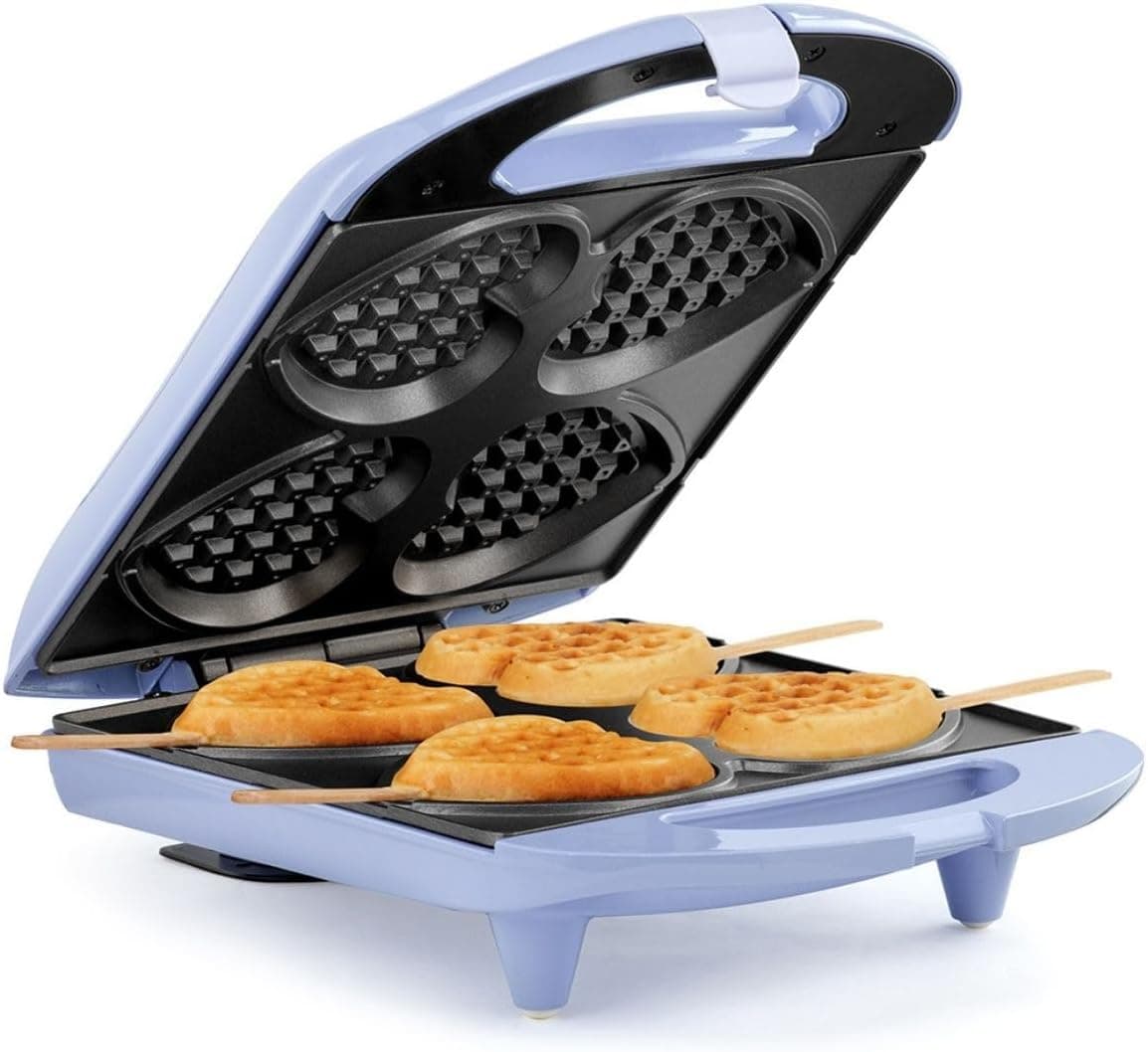 Holstein Housewares Non-Stick Heart Waffle Maker, Lavender