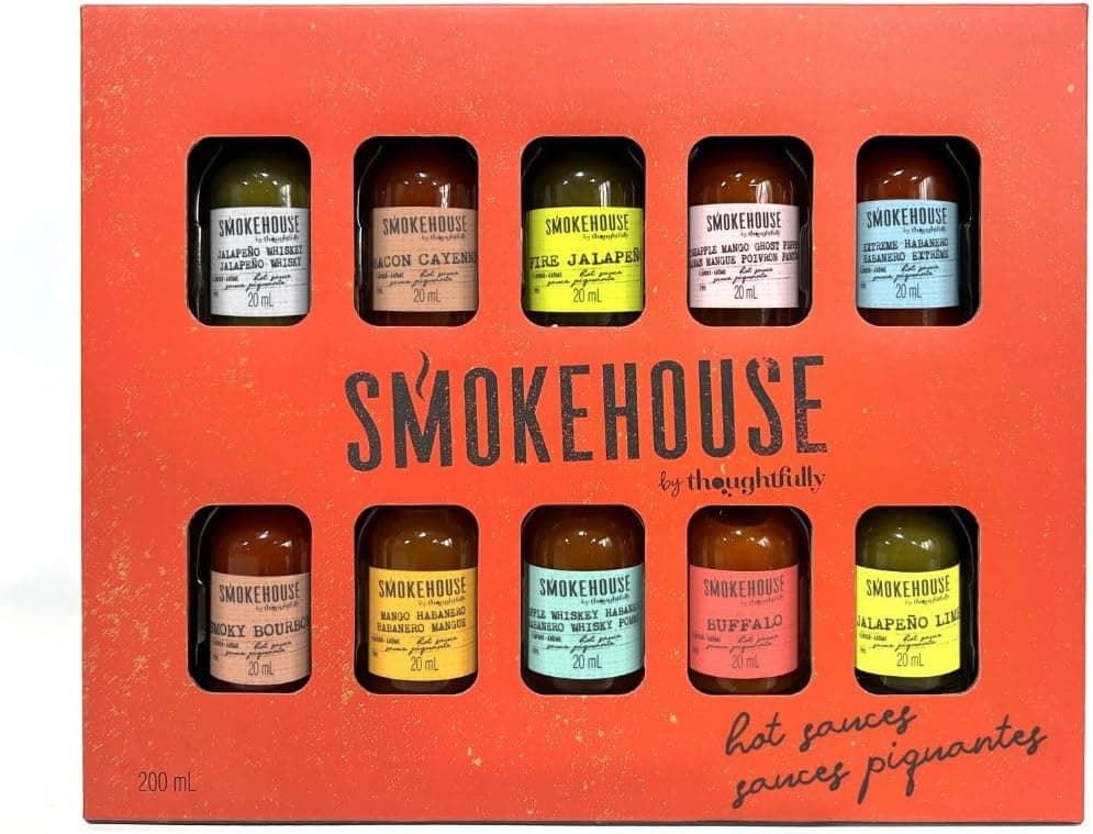 Smokehouse by Thoughtfully Gourmet Hot Sauce Gift Set (Set of 10)