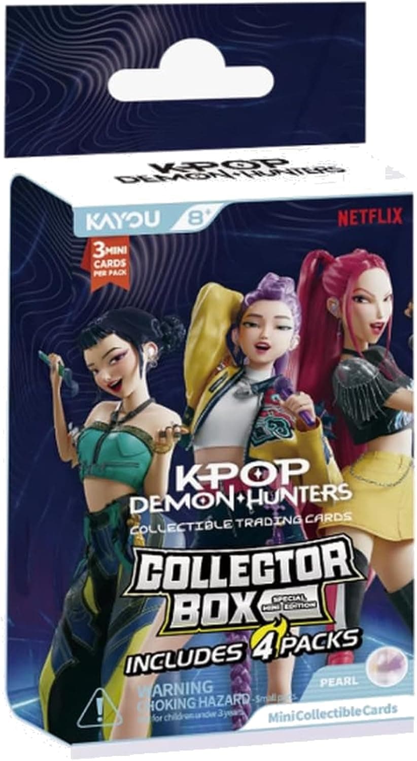 Kpop Demon Hunters Collectible Trading Cards Mini Edition Collector Box (4 Packs)