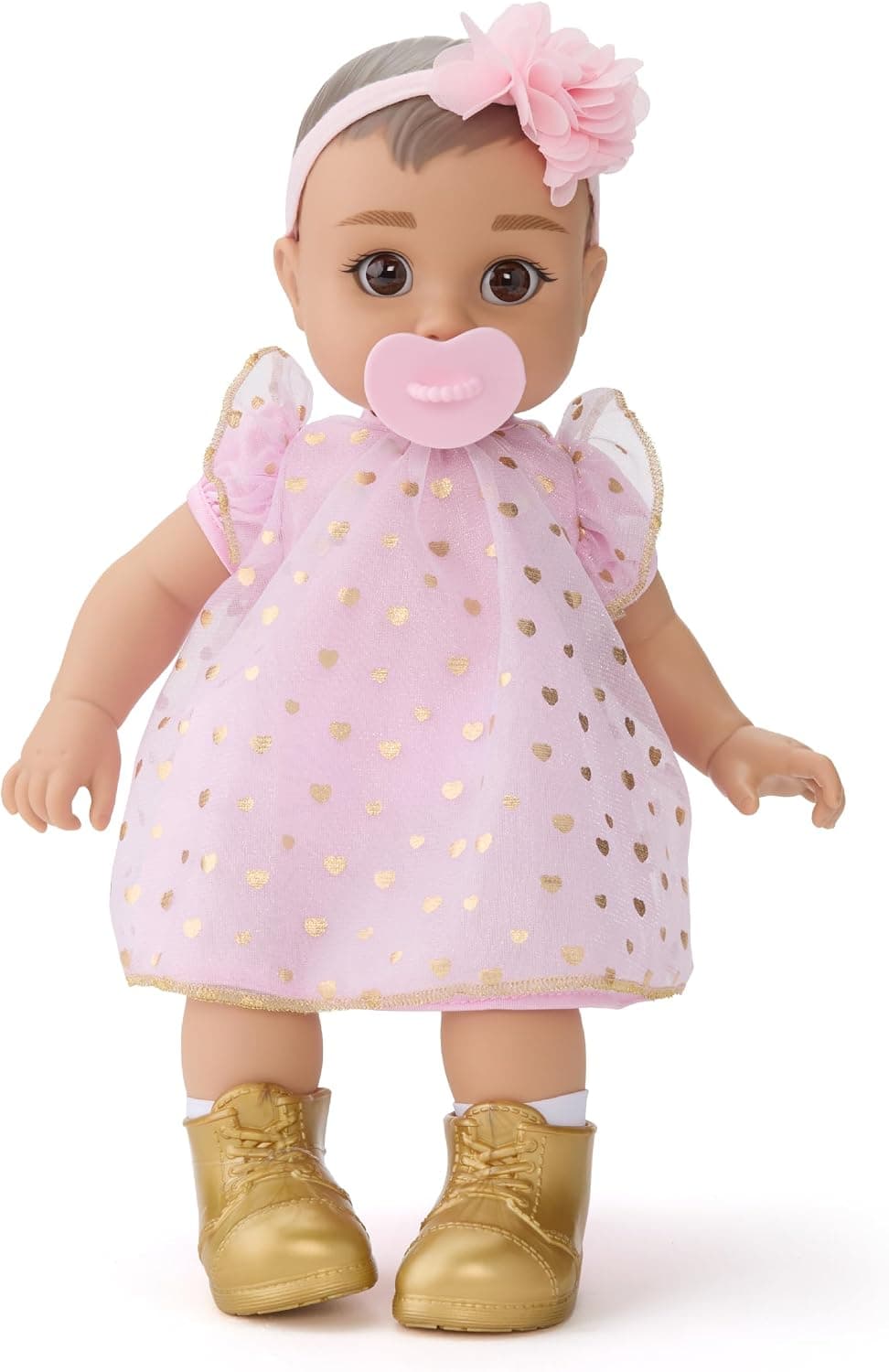 F.A.O. Schwarz Cuddle Baby Doll 35cm Brown Hair