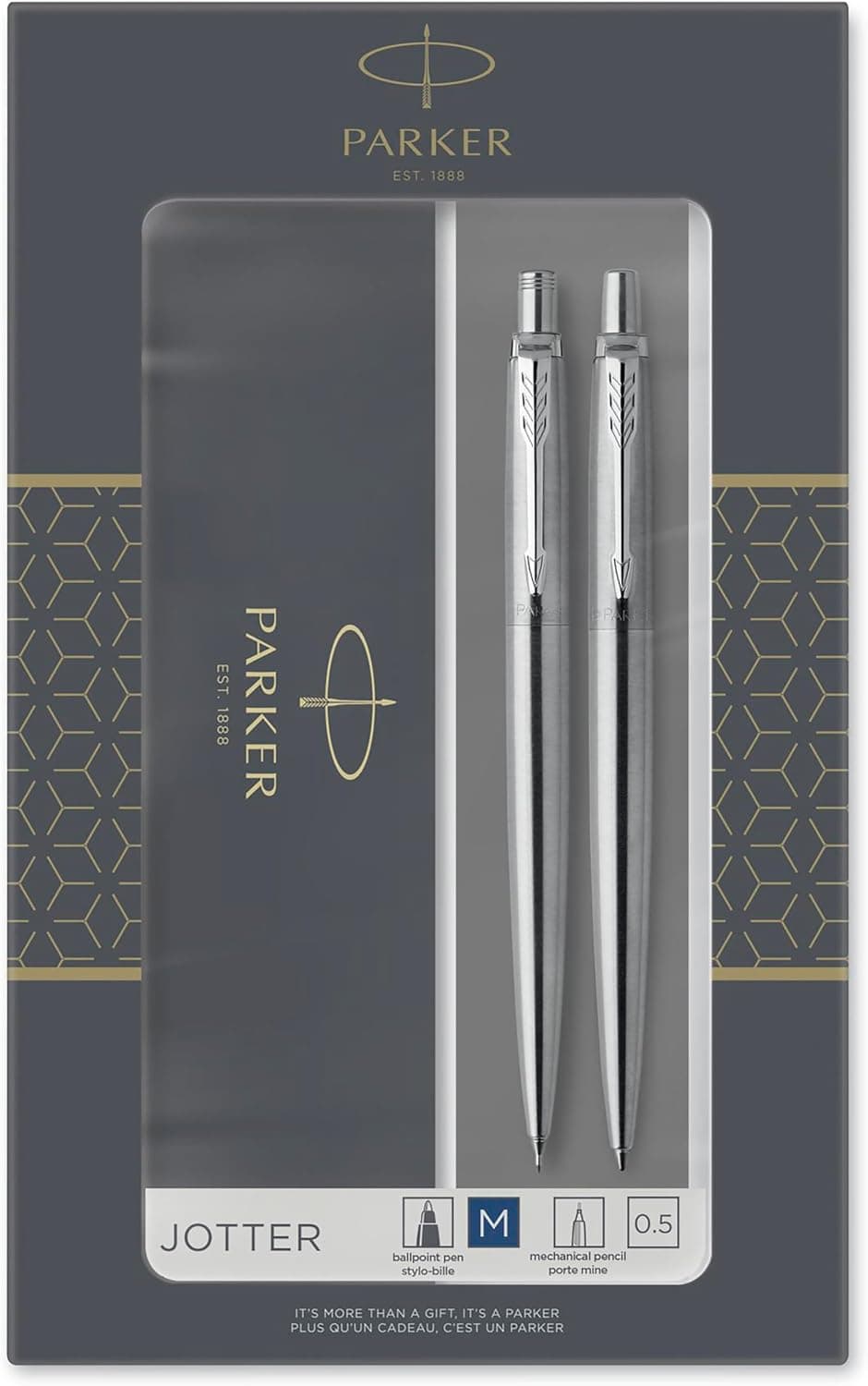 Parker Jotter Duo Gift Set Ballpoint Pen & Mechanical Pencil (0.5mm)