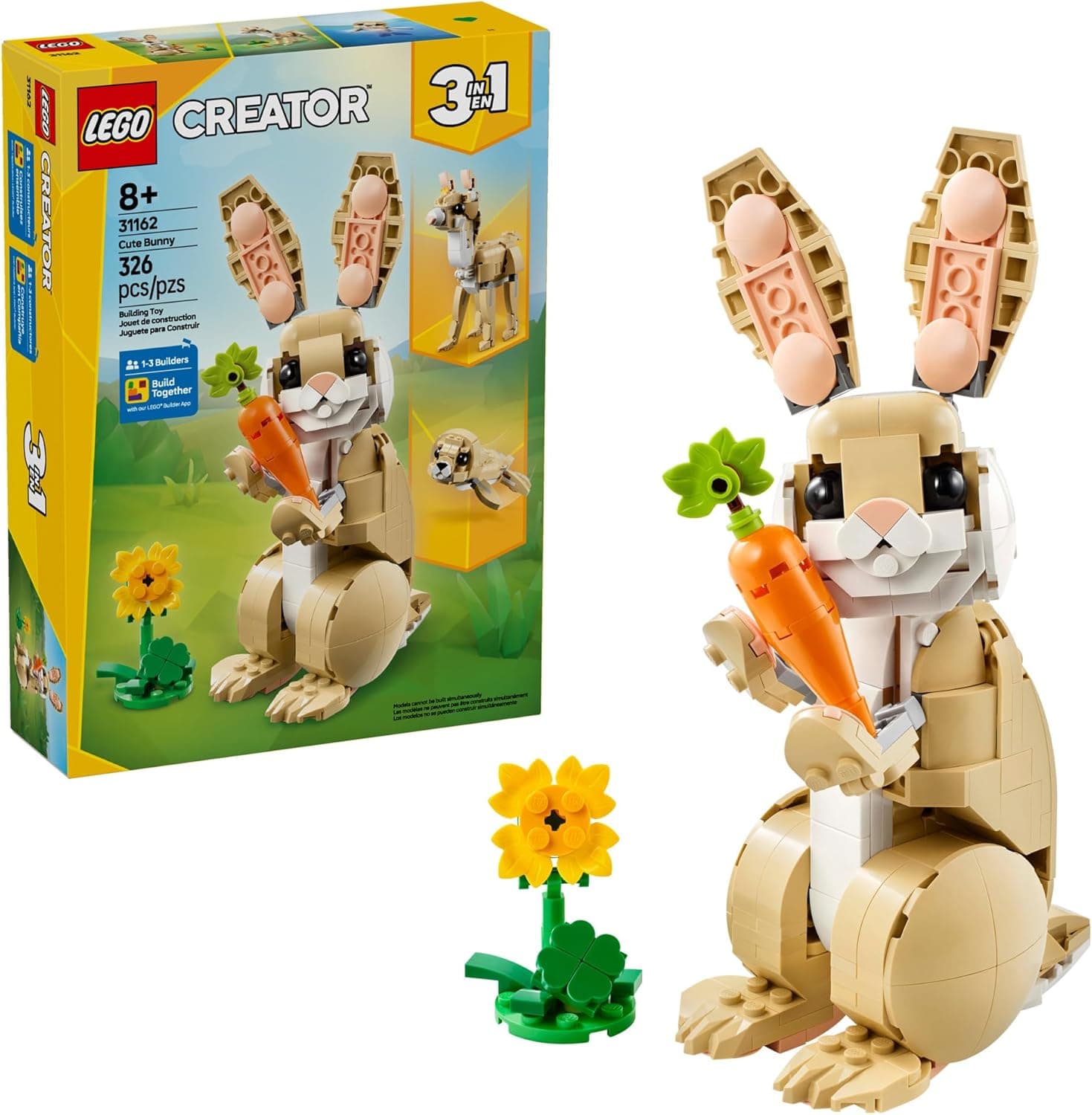LEGO Creator 3-in-1 Cute Bunny Building Set