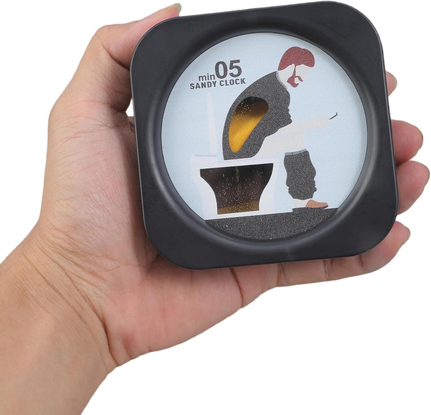 Playful Toilet Sand Timer 5-Minute Countdown