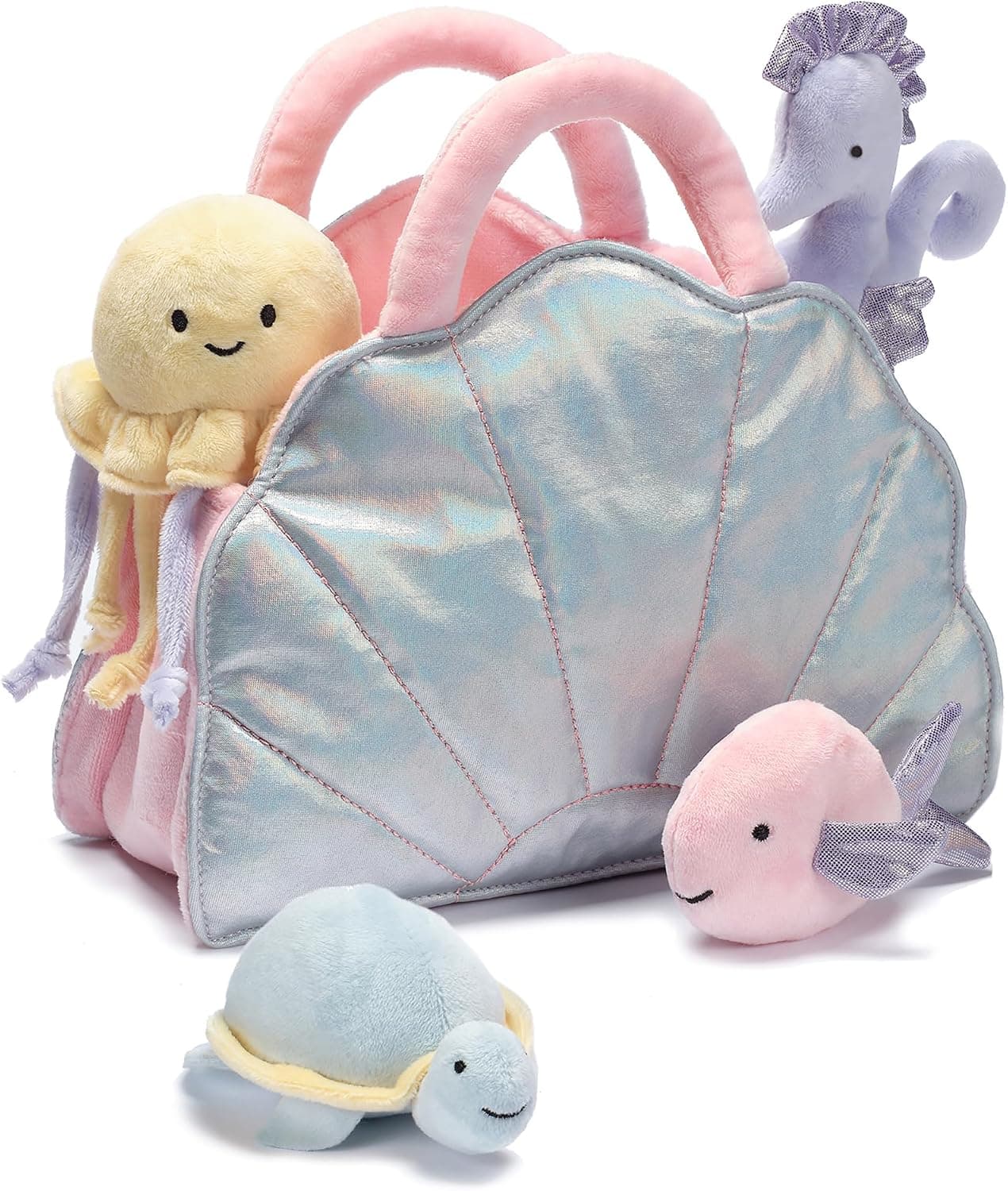Lambs & Ivy Interactive Aquatic Sea Shell Plush Set