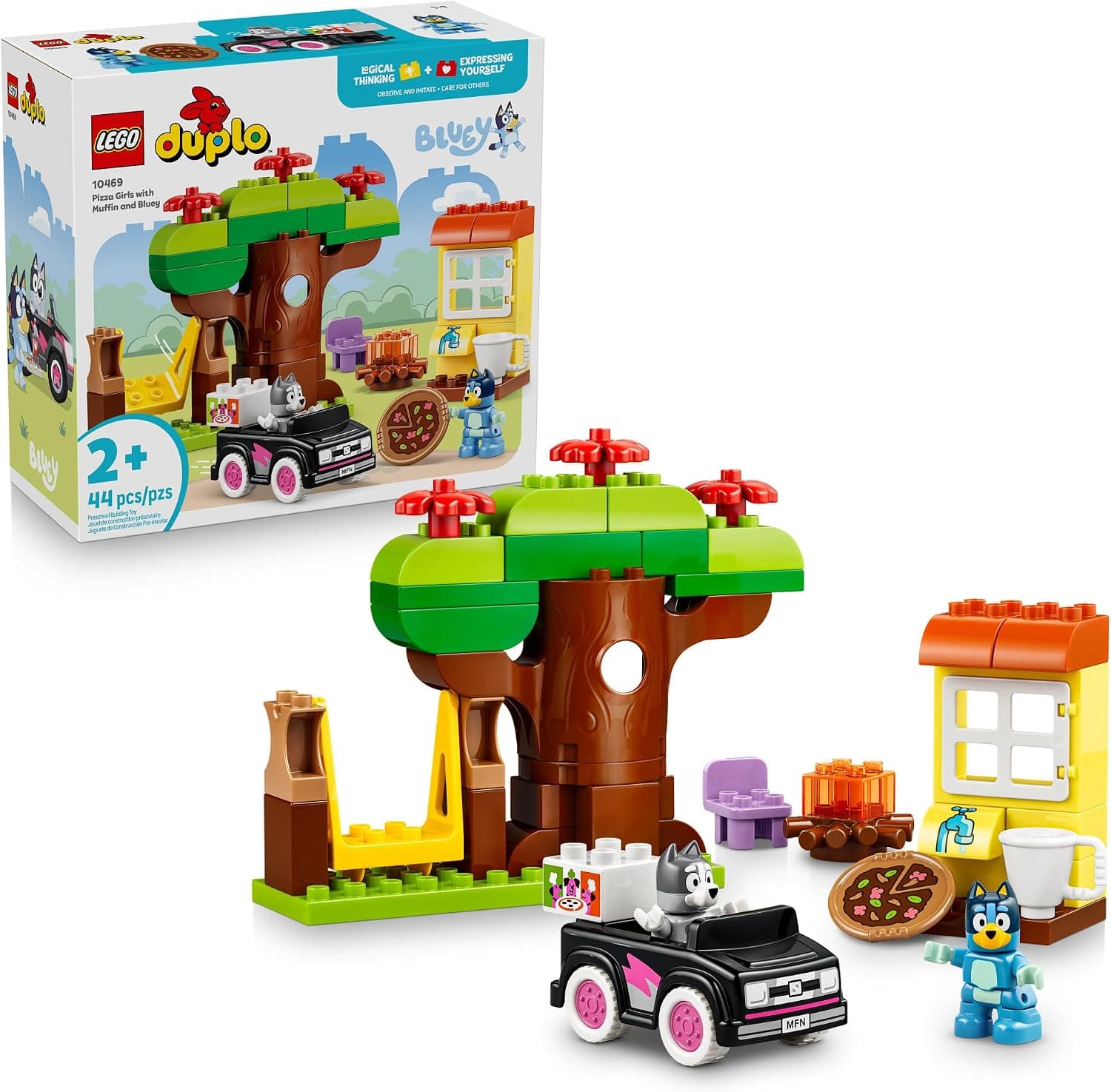 LEGO DUPLO Bluey Pizza Girls with Muffin and Bluey
