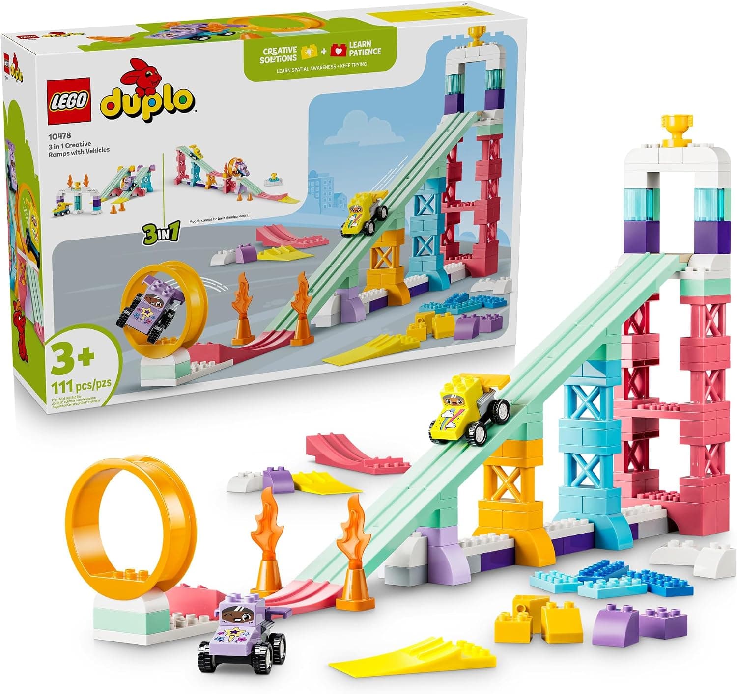 LEGO DUPLO Town 3-in-1 Creative Ramps with Vehicles