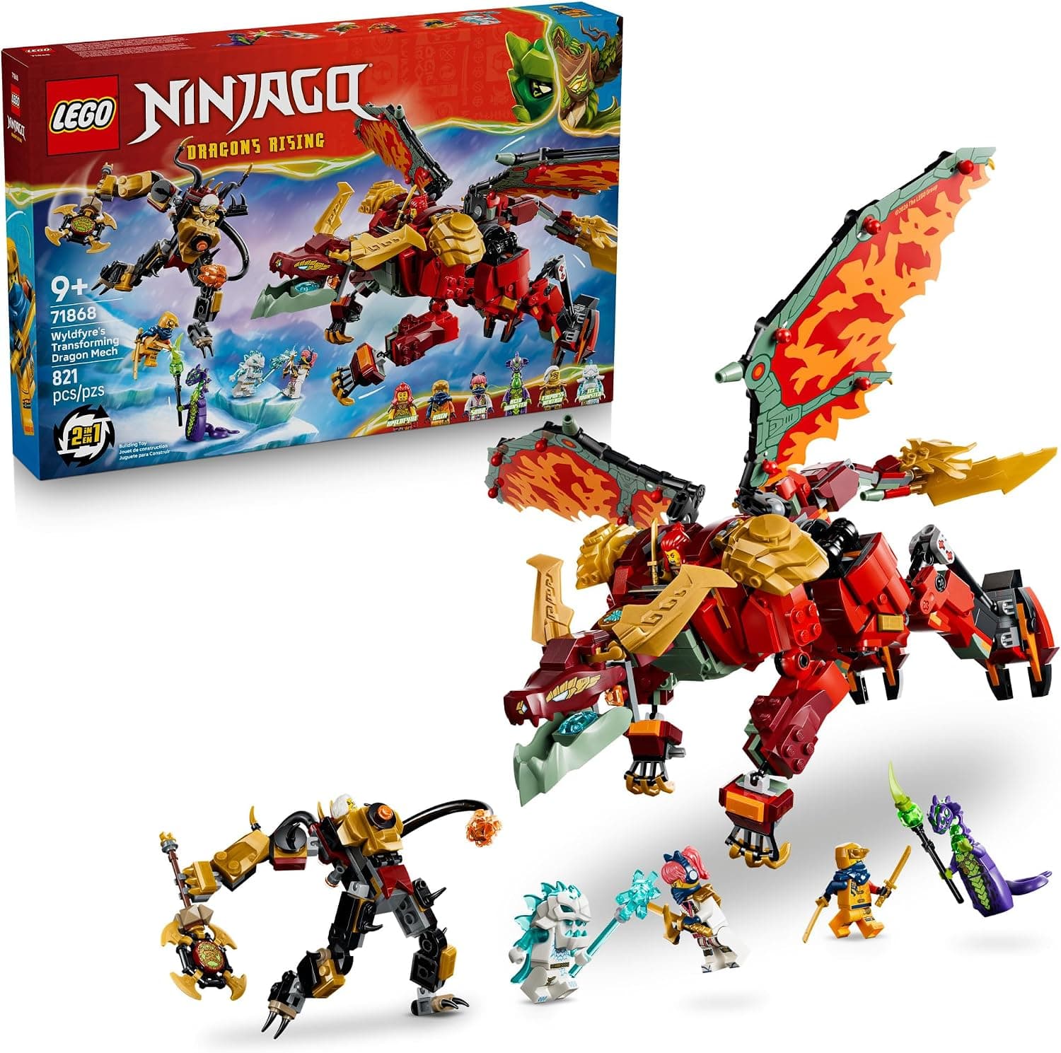 LEGO NINJAGO Wyldfyre Transforming Dragon Mech 71868
