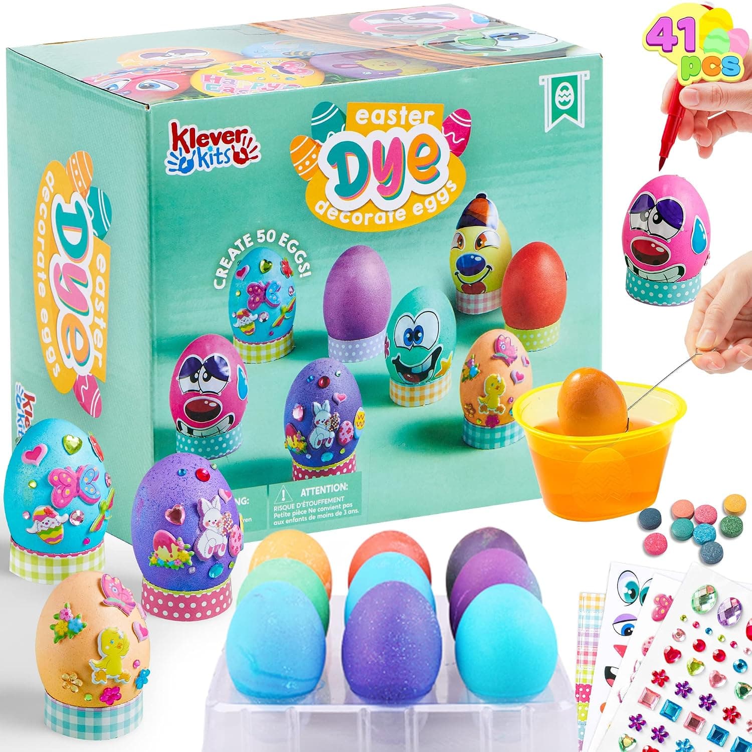 Klever Easter Egg Decorating DIY Kit (41-Piece)