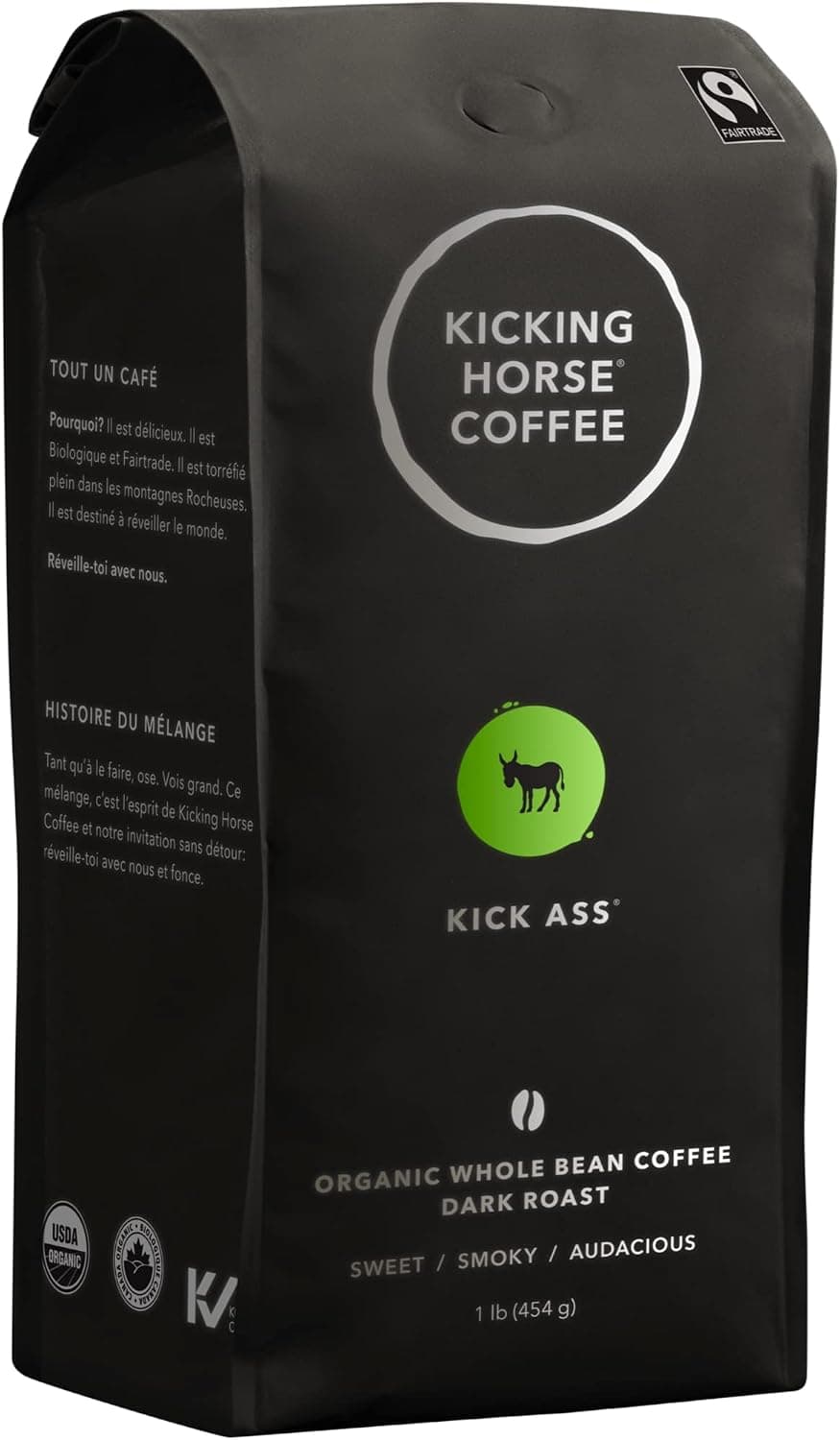 Kicking Horse Coffee Kick Ass Dark Roast Whole Bean (1 lb)