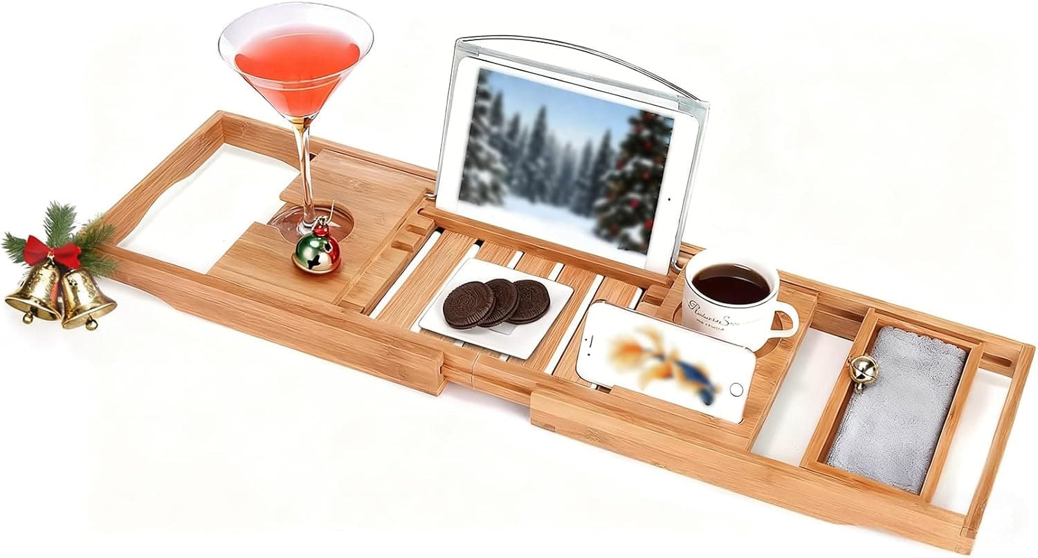 Utoplike Bamboo Bathtub Caddy Tray