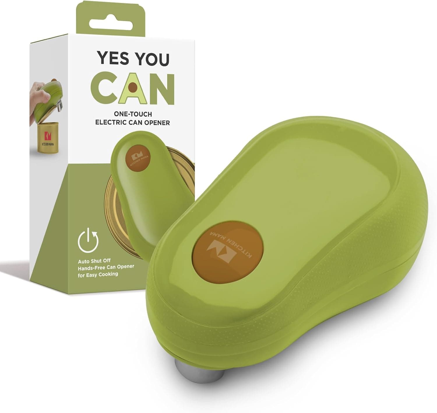 Kitchen Mama One-Touch Electric Can Opener — Avocado