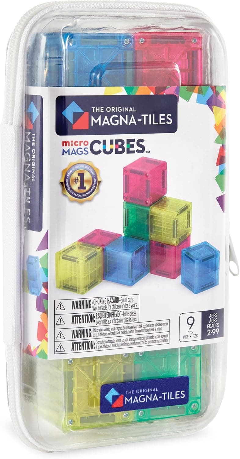Magna-Tiles microMAGS 9-Piece Magnetic Cube Set