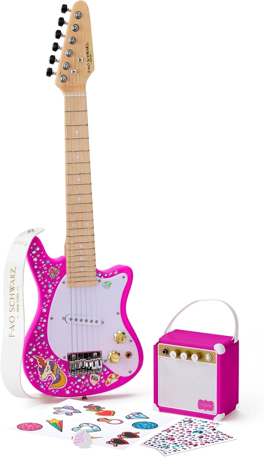 FAO Schwarz Stage Stars Kids Electric Guitar & Amp, 6-String Beginner Set