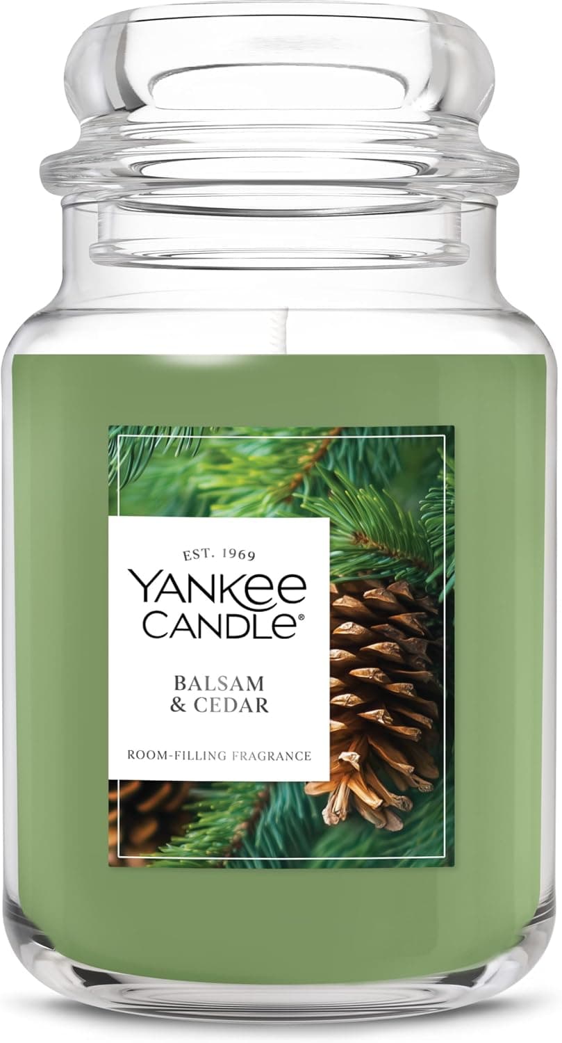 Yankee Candle Large Jar Scented Candle — Balsam Cedar (22 oz)