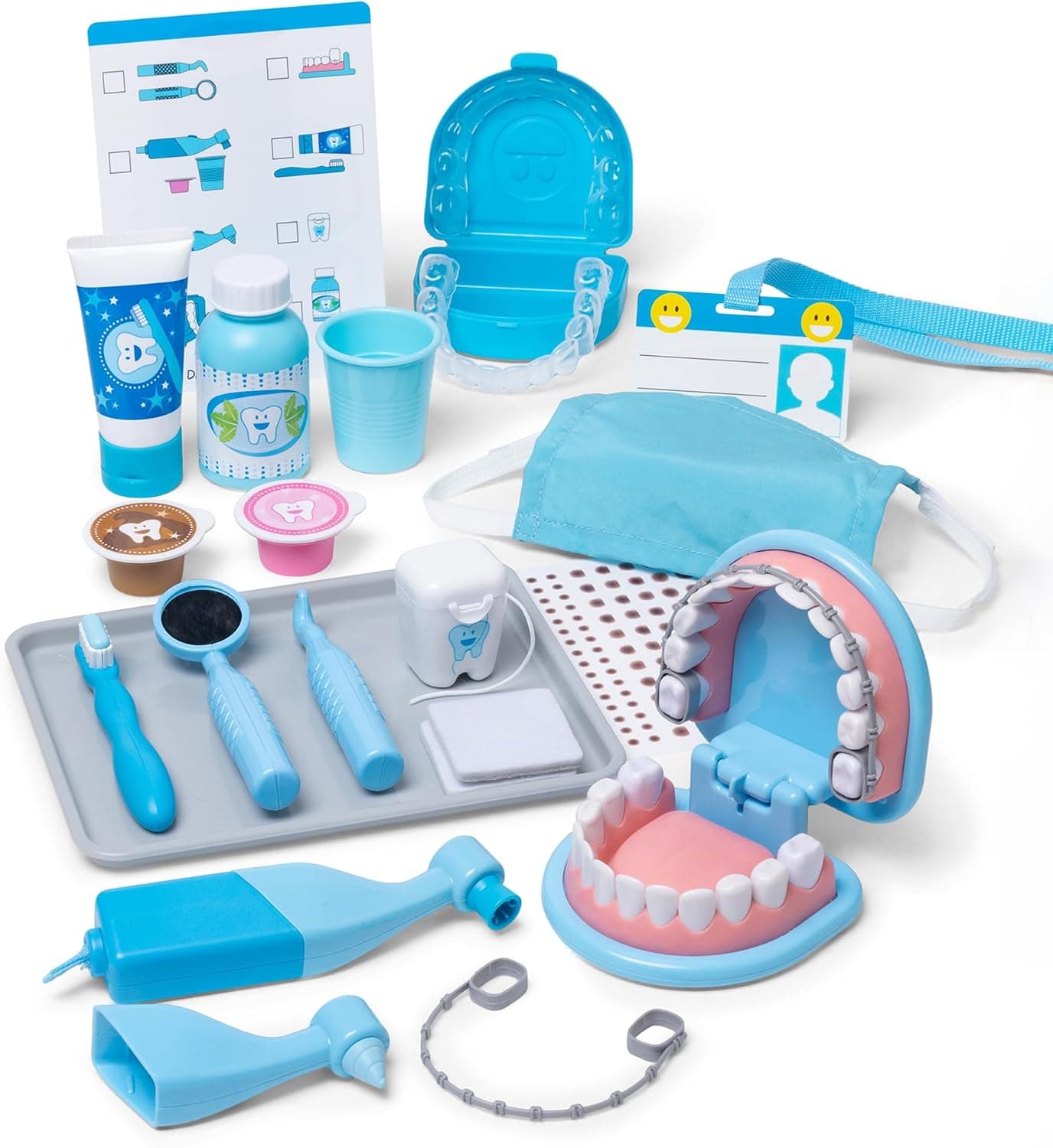 Melissa & Doug Super Smile Dentist Kit with Pretend Play Teeth & Accessories