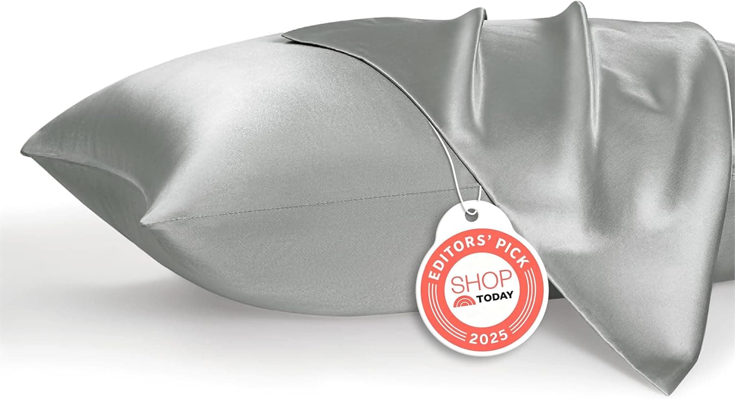 Bedsure Satin Pillowcases Queen Size 2 Pack (Grey, 20x30)