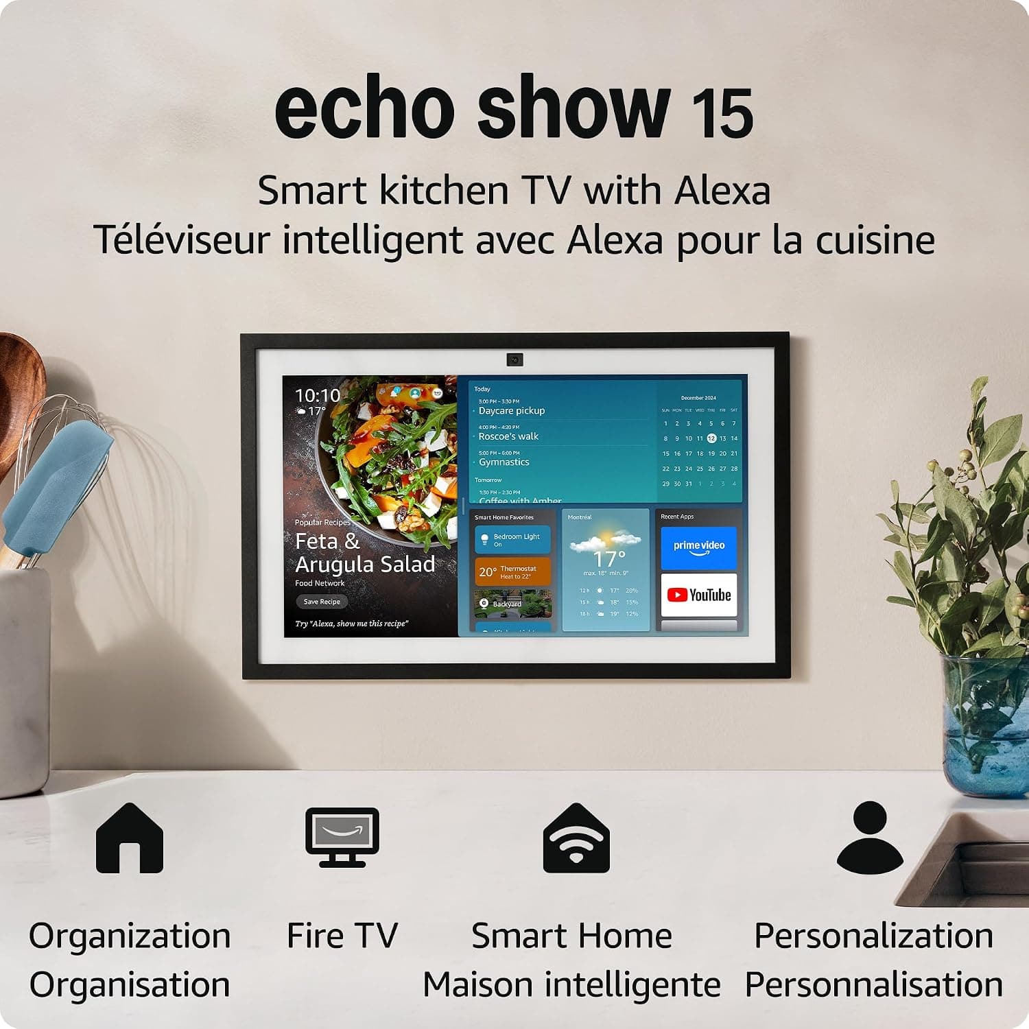 Echo Show 15 — 15.6" Full HD Kitchen Hub