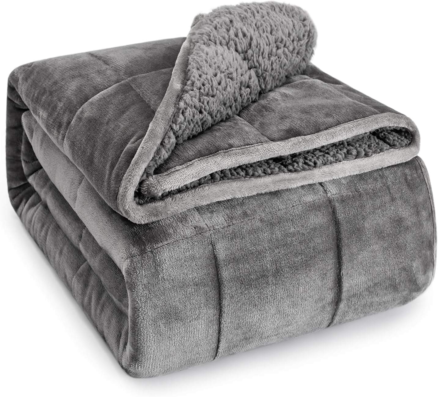 Wemore Sherpa Weighted Blanket – Soft, Fluffy & Cozy