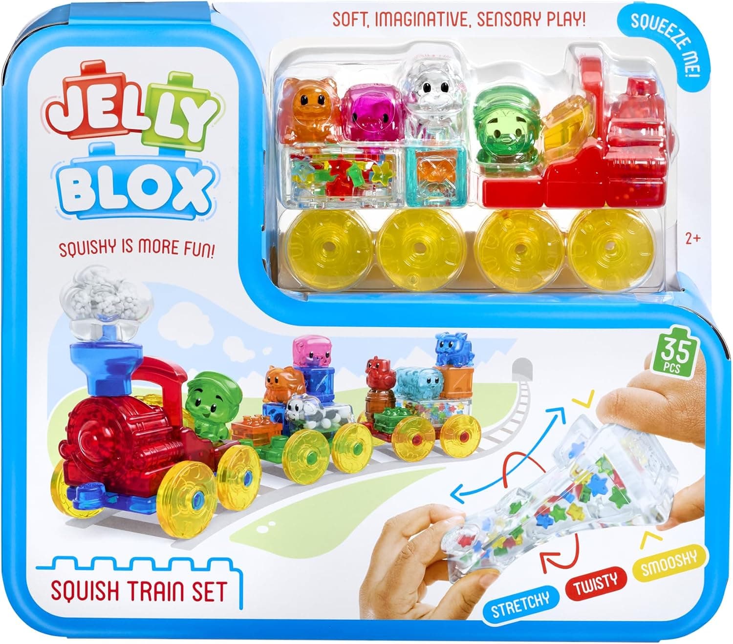 Jelly Blox Squish Train Set — 35 Pieces